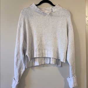Cropped knit sweater